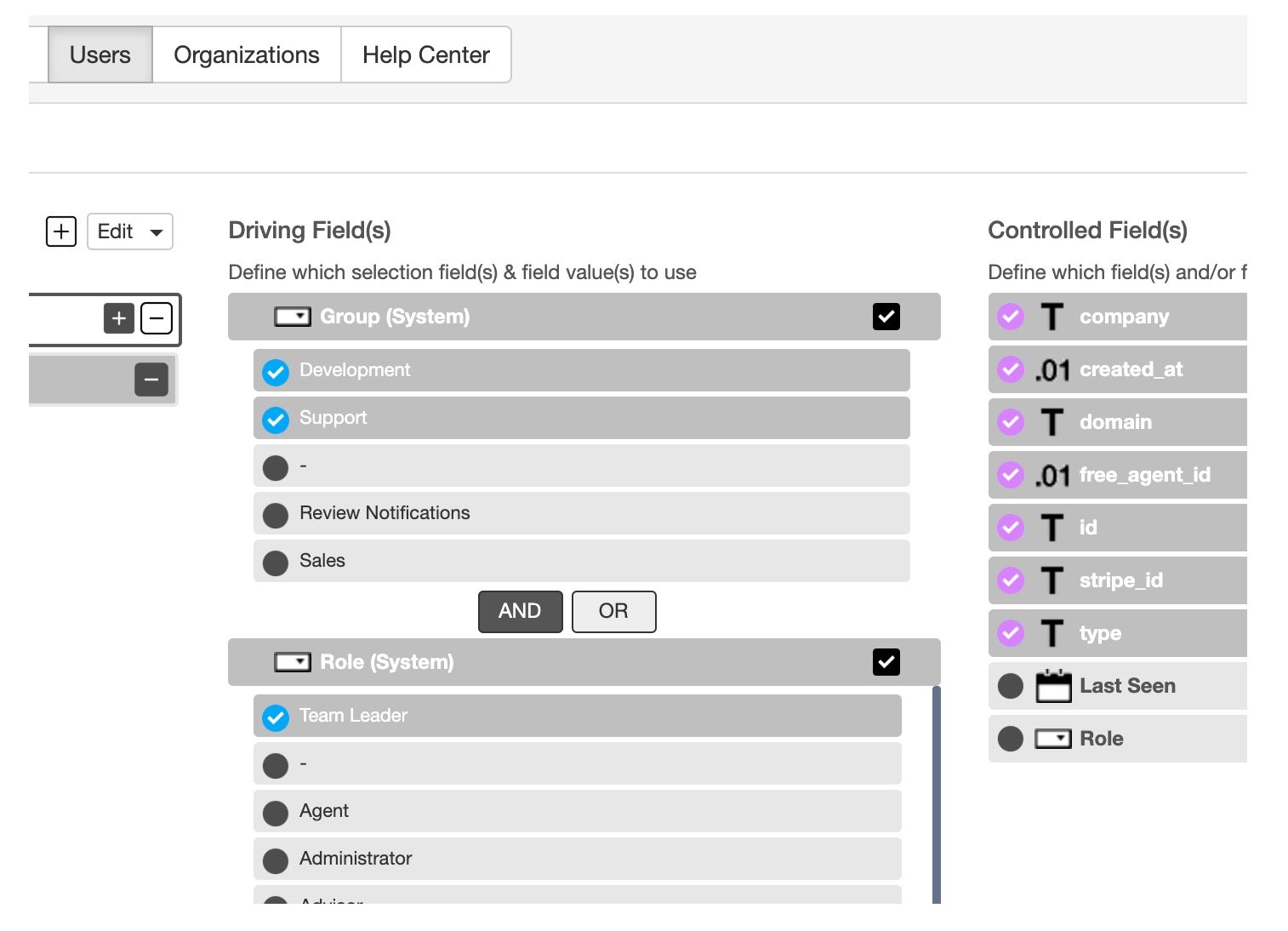 User Conditionality